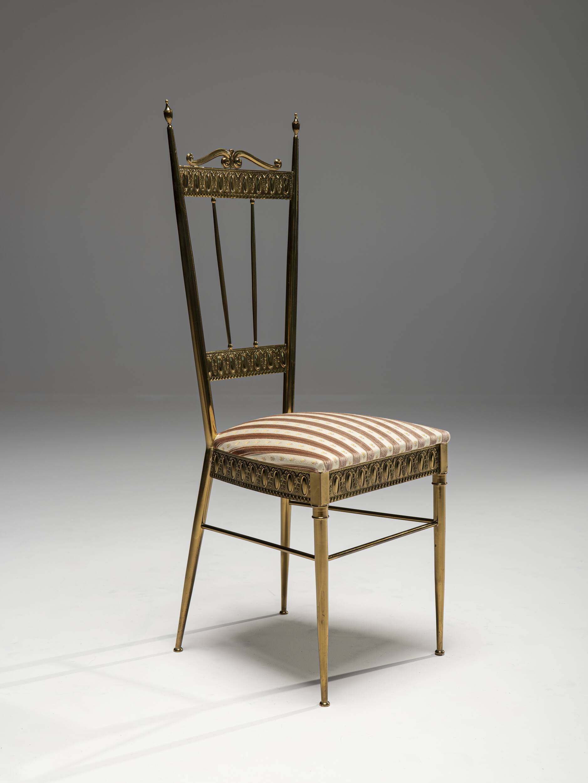 Chiavari Brass Side Chair, Italy, 1960s