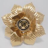 Golden flower wall lamp