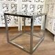 Table Basse / Bout de Canapé Vintage 1970 - Structure Chrome & Plateau Verr