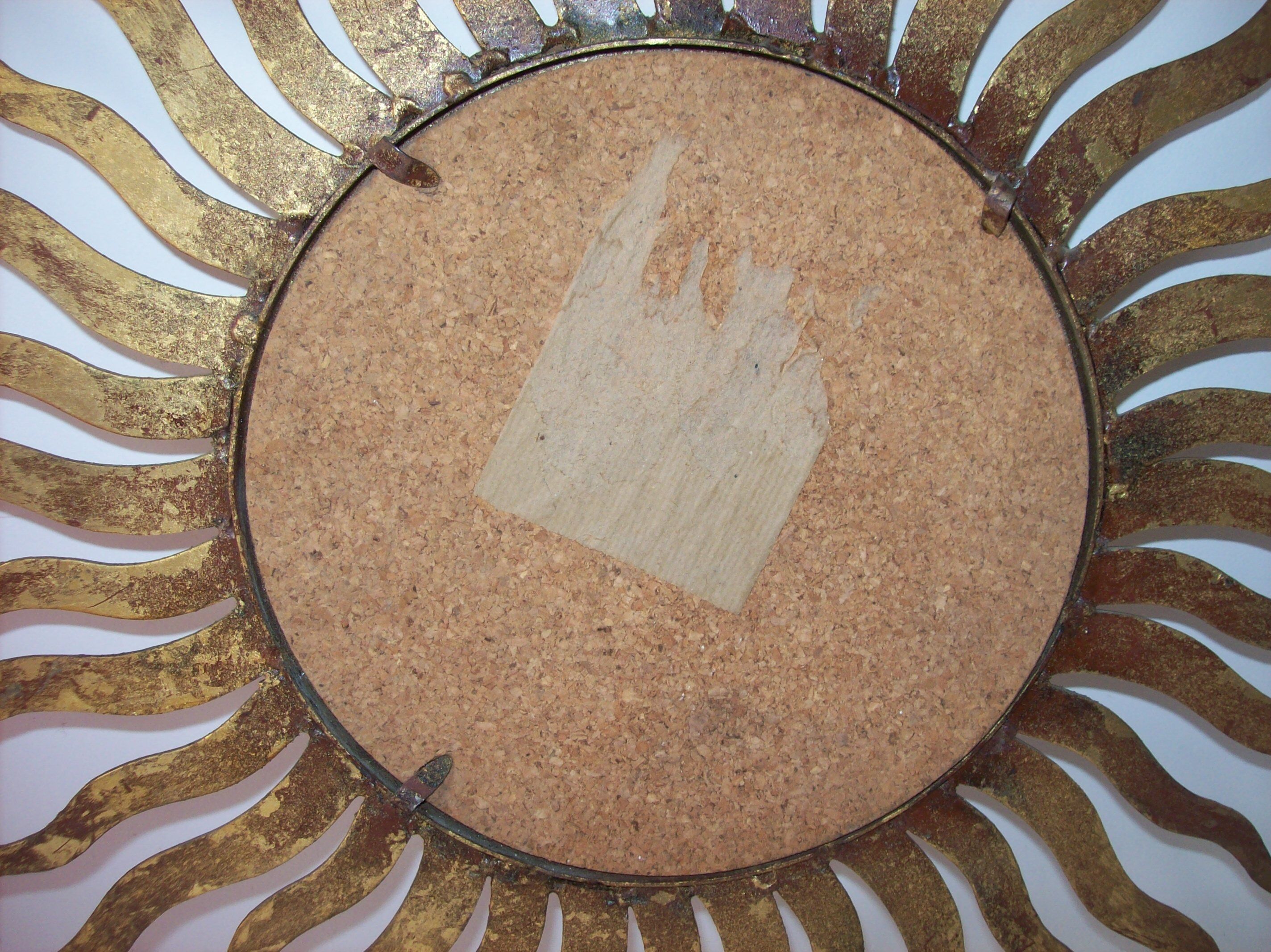 Sun gold metal mirror 54x54cm