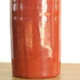 Coral ceramic bottle vase, 70s