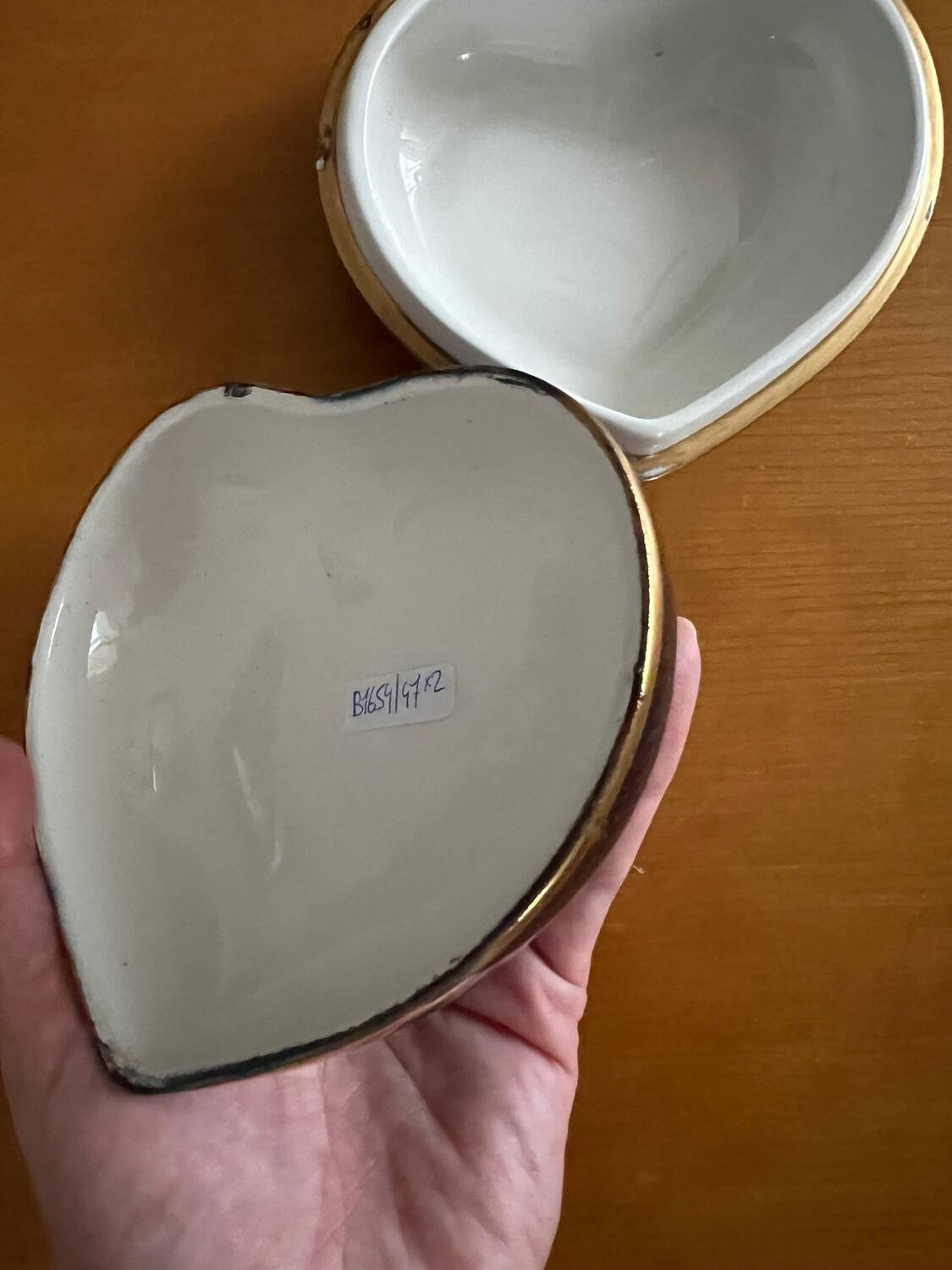 Boîte vintage cœur porcelaine