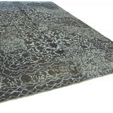 Hand-knotted persian vintage 1970s 292 cm x 396 cm grey wool carpet
