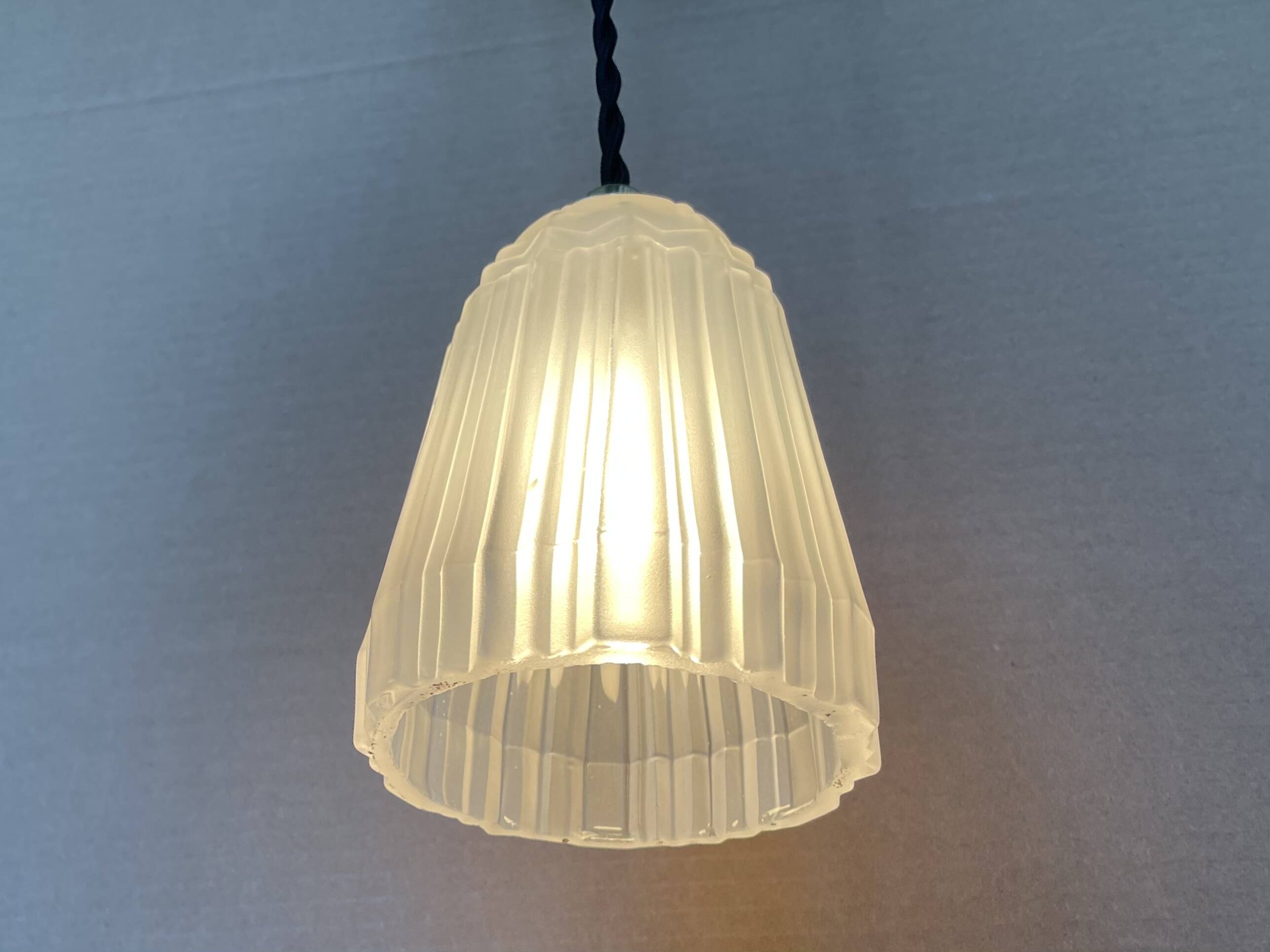 Small antique Art Deco pendant light