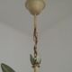 French Vintage 3 Light Lavender Lily Chandelier with Glass Shades 5480