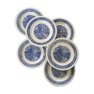 English dessert plates