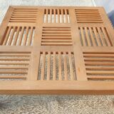 Coffee table 9 openwork checkerboards in solid beech