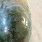 Ceramic vase iridescent decoration