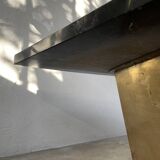 Addor 60s sculptural marble and brass coffee table