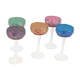 Lot of 5 champagne glasses Martini WMF crystal cabinet