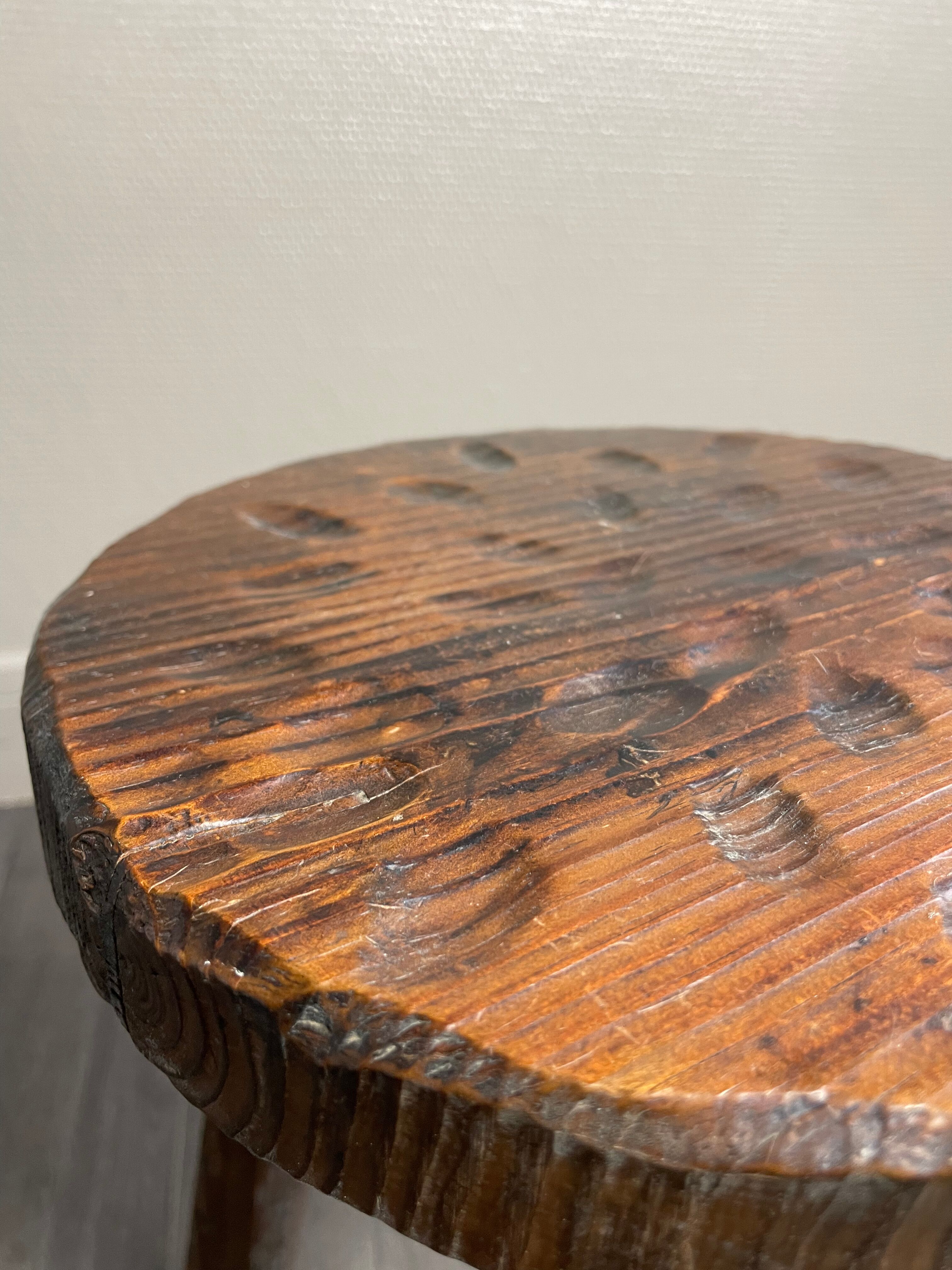 Wooden tripod stool 60s