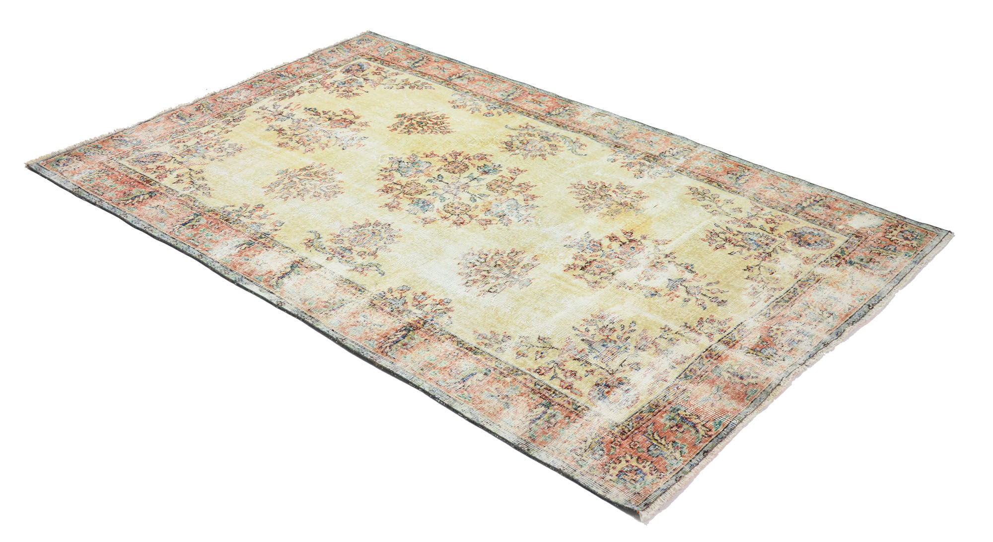 Anatolian handmade vintage rug 256 cm x 162 cm