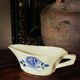 Blue rose sauce boat Digoin Sarreguemines