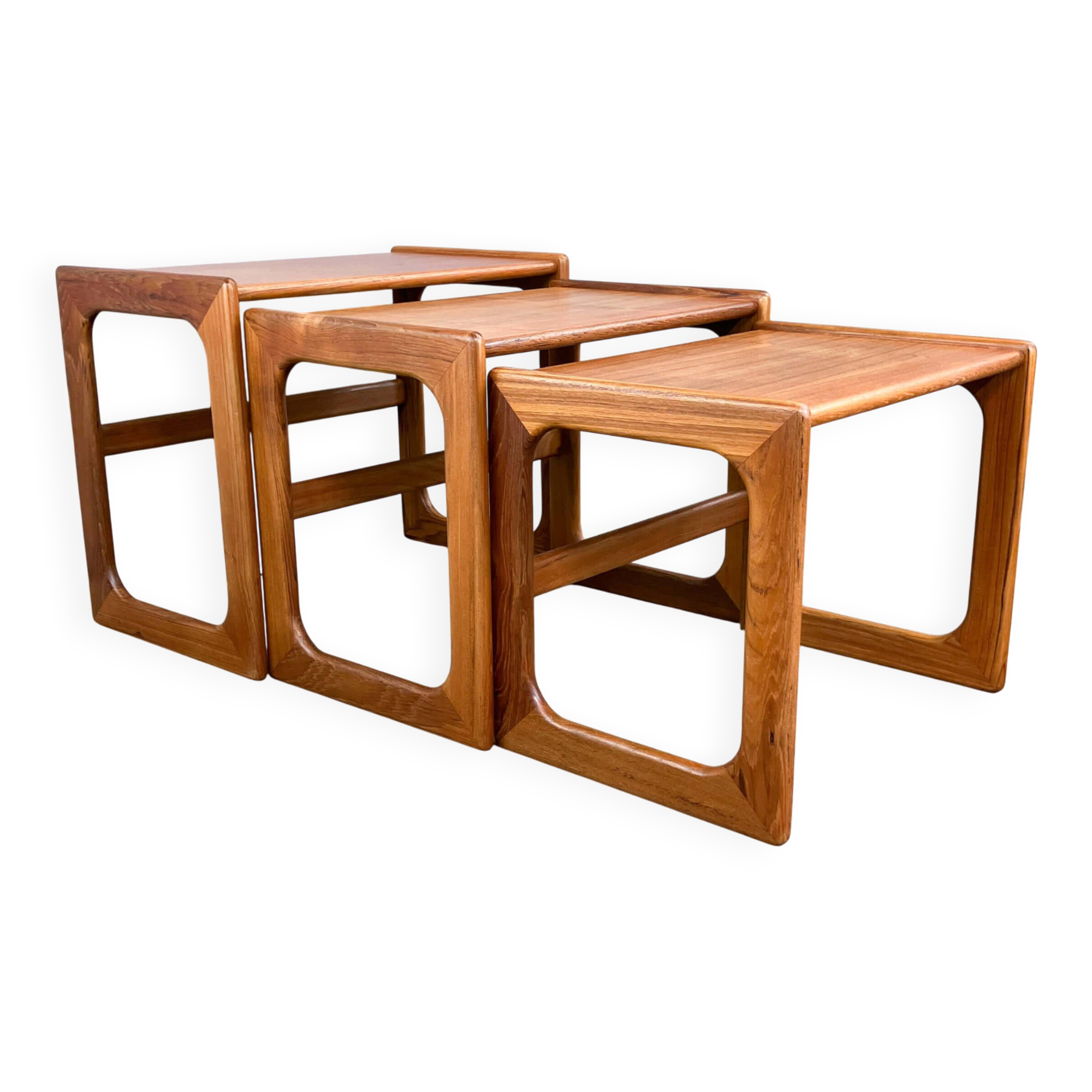 Set of three nesting tables by Salin Nyborg, teak, 1960s