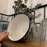 Vintage hard blue & white ceramic bowl - Anfora: art from Madagascar - TBEG!