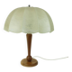 Lampe de table cocon en bois de cerisier, années 1970