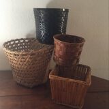 Matching wicker jars