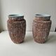 Paire de Vases en céramique années 50 Signé BFK A ART par Ernest d'Hossche
