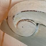 Old patinated gray pediment