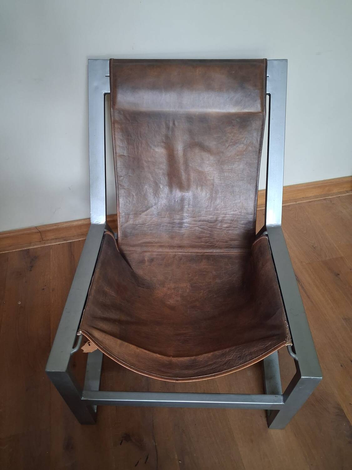 Brown leather armchair, J-Line