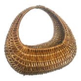 Panier gondole en osier tressé