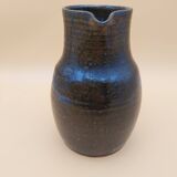 Stoneware pitcher from Puisaye signed Daniel Raimboux