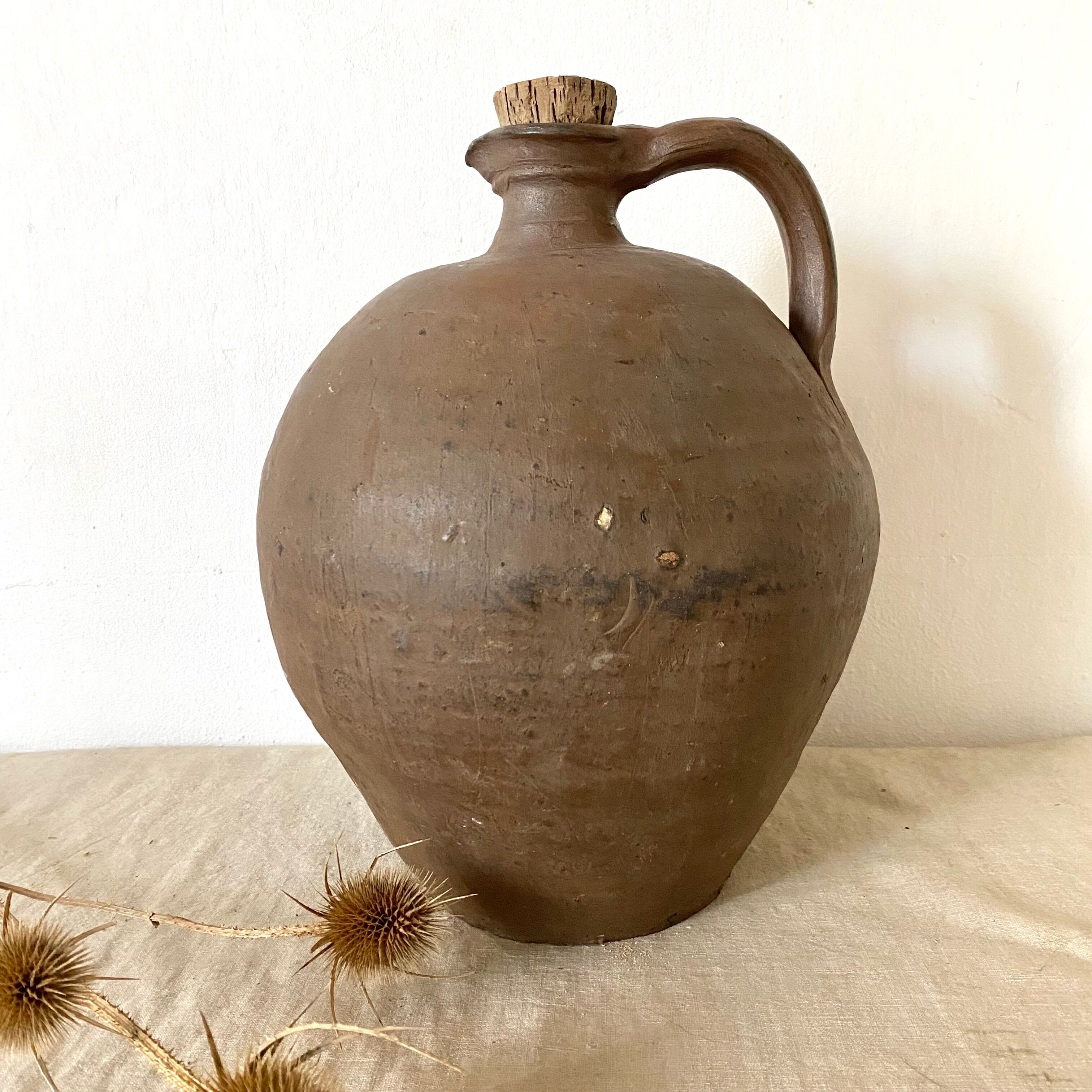 Antique terracotta jug jar