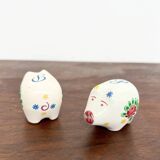 Ceramic pig salt and pepper shaker set