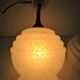 Pair of porcelain sconces brass glass of clchy white art deco