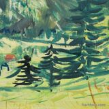 Bad Tölz, Gaißach, 1978 – Oil painting by Alexander Michael