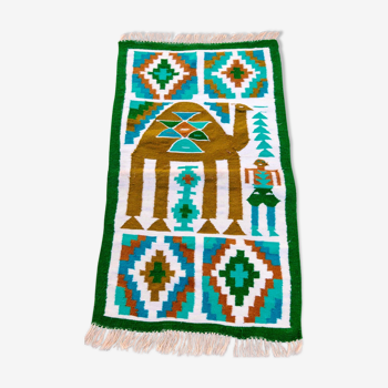 Green kilim carpet