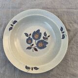 Hollow earthenware dish model sologne st Amand france vintage