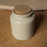 Mustard pot vintage grey glazed sandstone