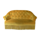 Banquett padded velvet mustard gold fringed 50s