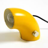 Very rare original Space Age 60s yellow table lamp made of iron by Temde