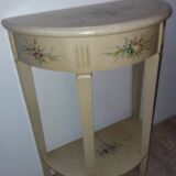 Small half moon console painted