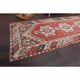 Vintage Turkish Oushak Handmade Wool Cotton Red Runner 95x301