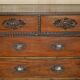 Antique Chinese commode hand-carved circa 1890 with detailed handles.