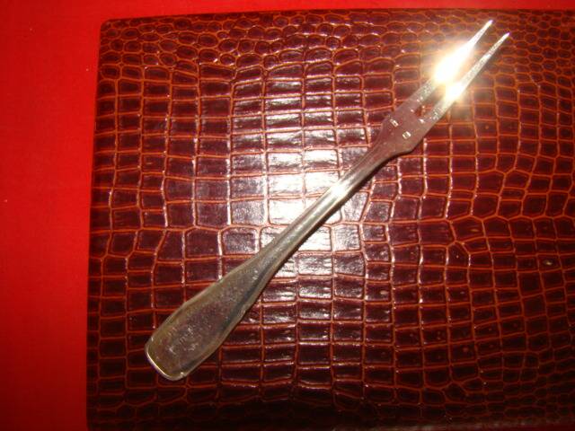 12 silver-plated snail forks with case