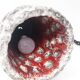 Textured and perforated ceramic pendant – Scandinavia, 1960s