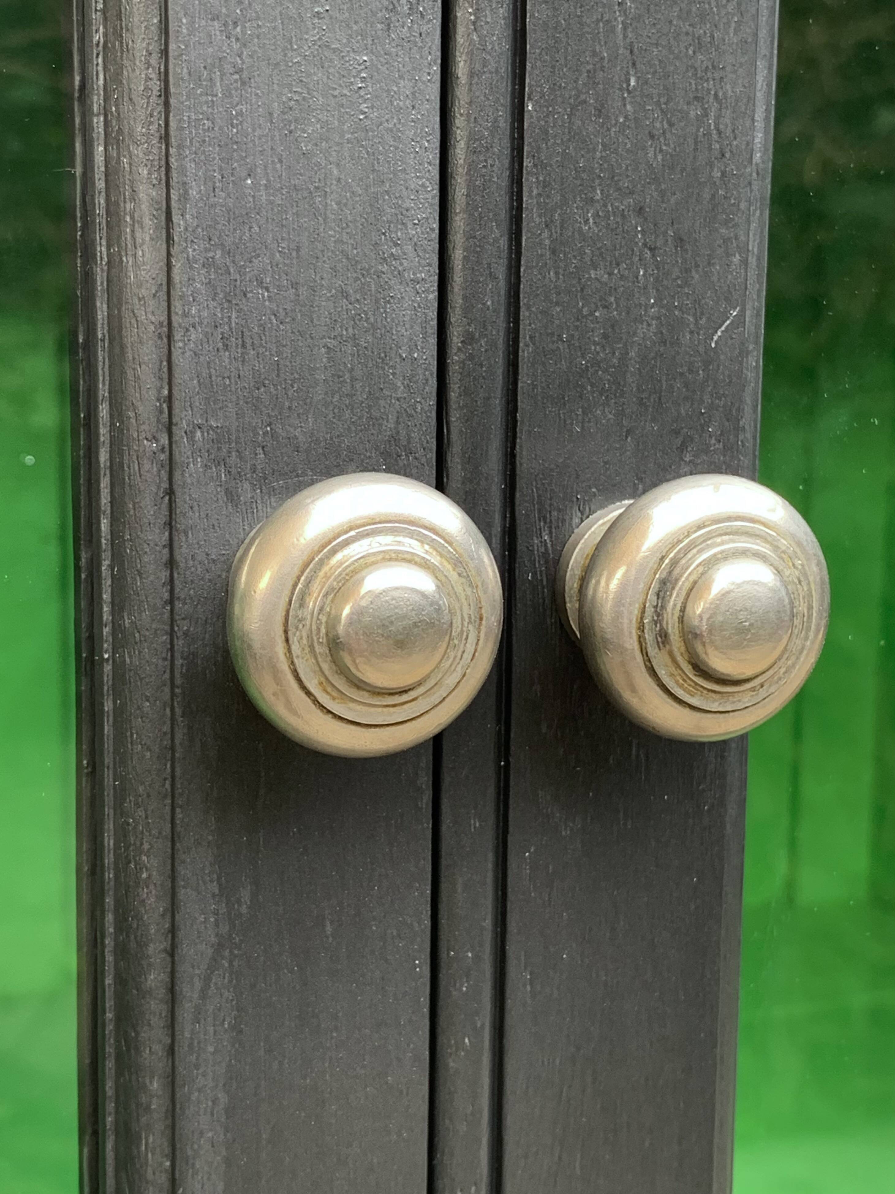 Parisian buffet with black glass front, Art Deco style, 1930
