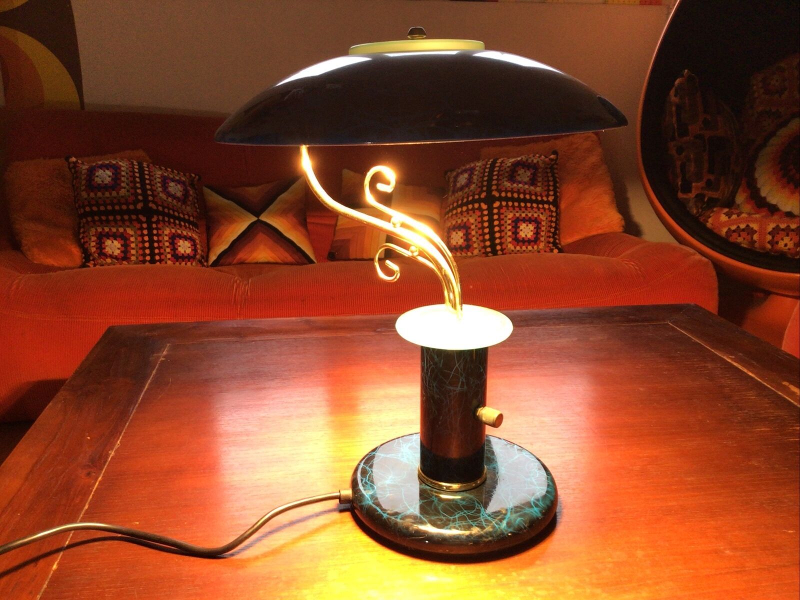 Vintage mushroom lamp to lay office 80 Asibel Halogene dimmer