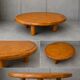 Round Pine Coffee Table in the style of Charlotte Perriand for Les Arcs,