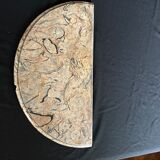 Wall lamp console - half moon carved wood old gilded