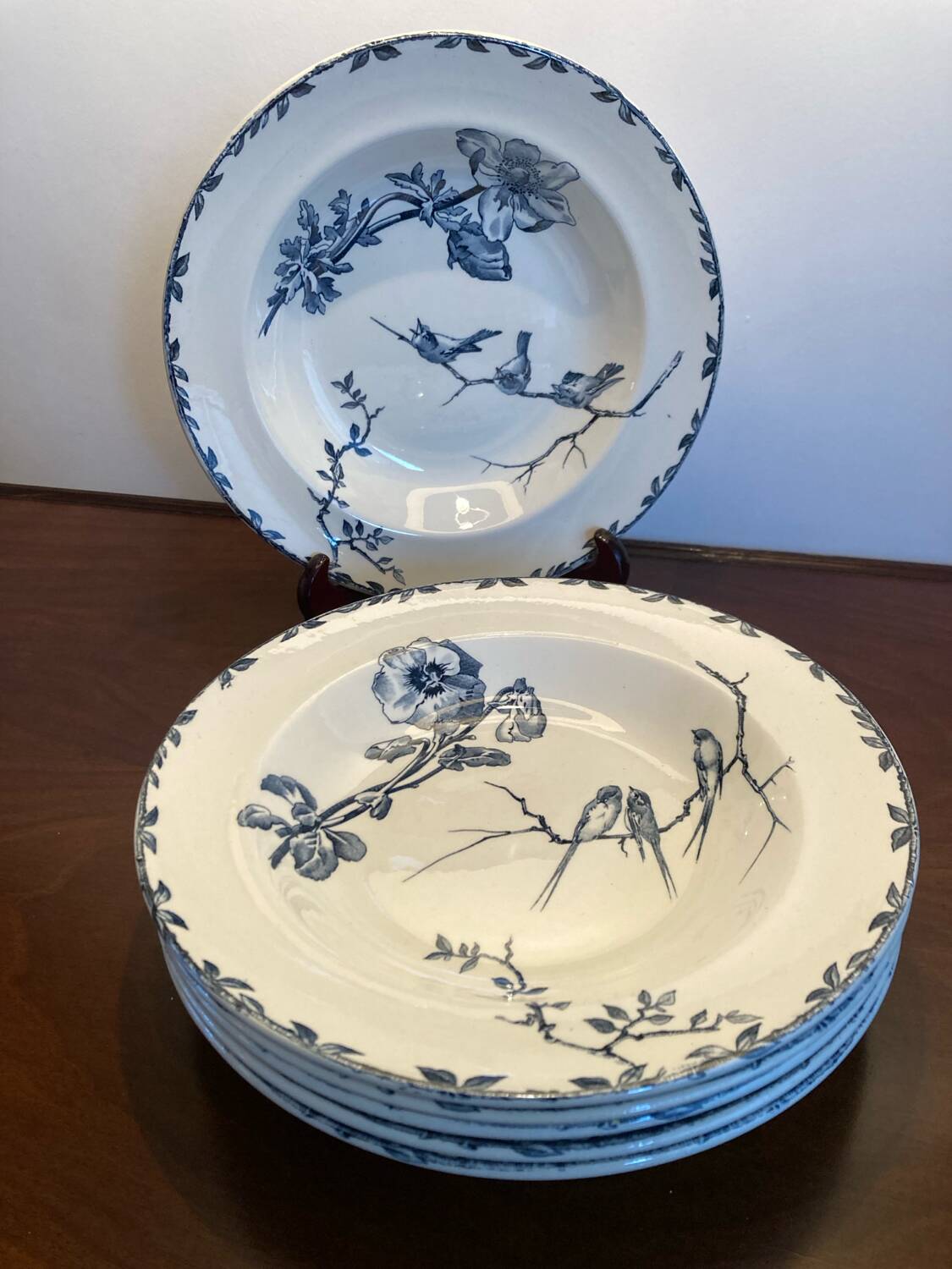 6 Spring Oxford ironstone soup plates