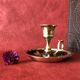 Hand candle holder brass partitioned floral decoration