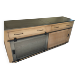 Industrial style oak sideboard
