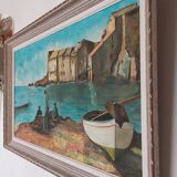 Erbalunga, Corse huile sur panneau signée Amadei François