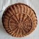 Old basket in braided wicker