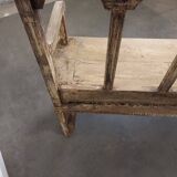 Patinated church pew